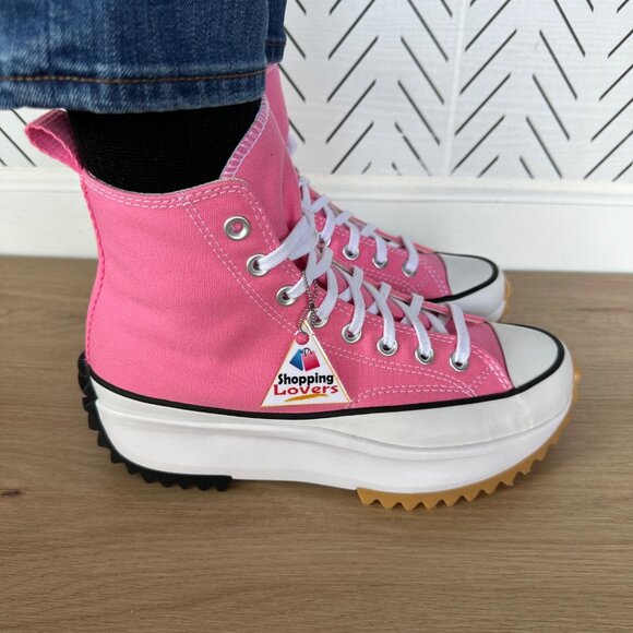 ❤️Converse Run Star Hike Hi Converse 7.5 Womens Shoes Platform Oops Pink A08735C - Picture 2 of 12